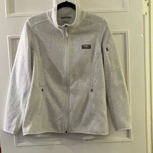 LL Bean sweater fleece full zip jacket in sailcloth Reg XL